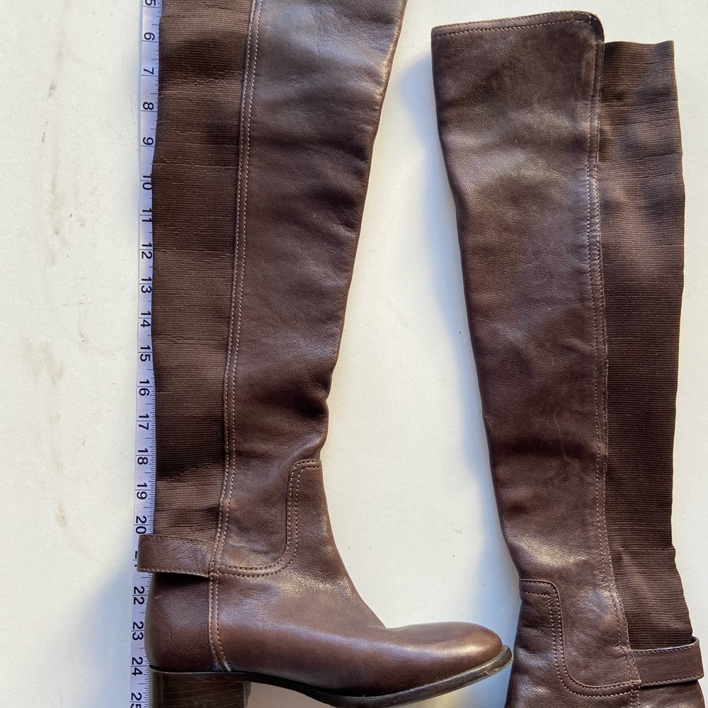 Tory Burch Brown Leather Knee-High Boots